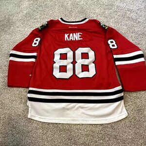Blackhawks Patrick Kane 88 Reebok Hockey Jersey Youth L/XL NHL Red Home Jersey